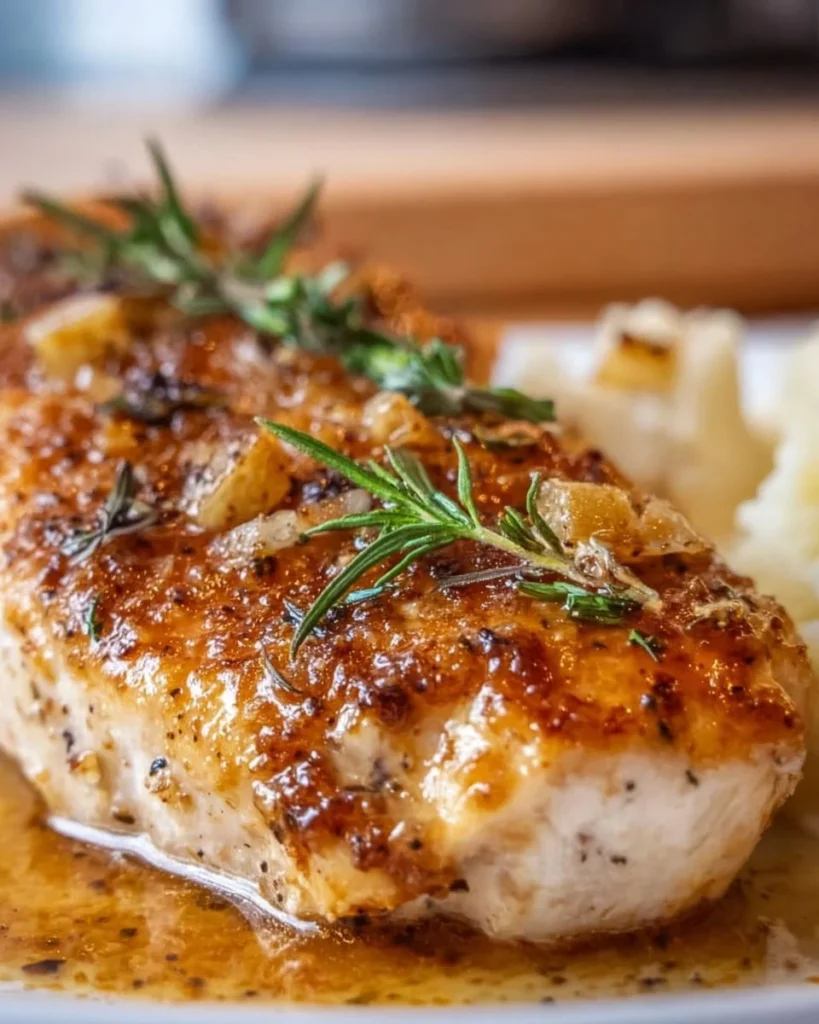 Slow cooker chicken breast dish prepared with spices and vegetables