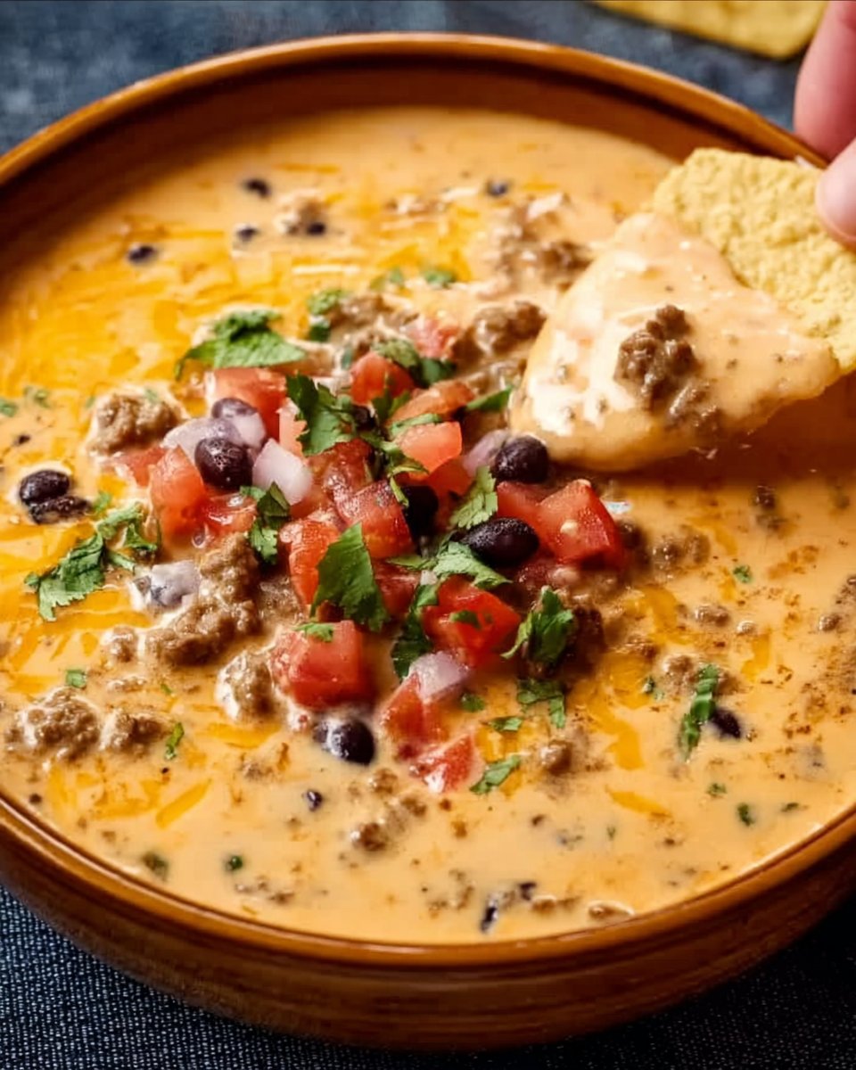 Easy Cowboy Queso in a Crockpot