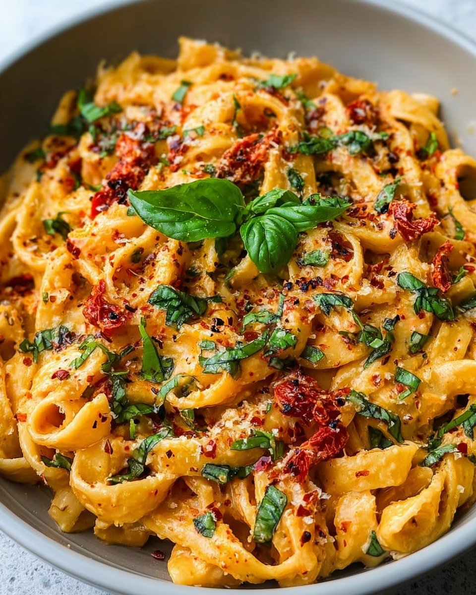 Creamy Vegan Sun-Dried Tomato Pasta