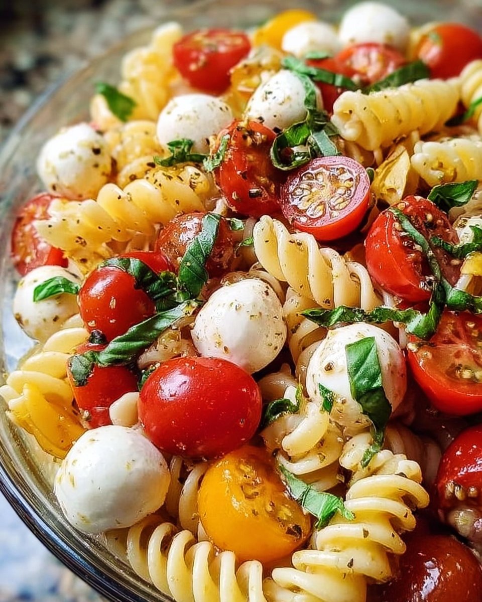 Colorful Caprese Pasta Salad