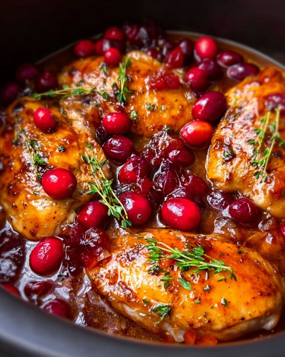 Crockpot Cranberry Apricot Chicken