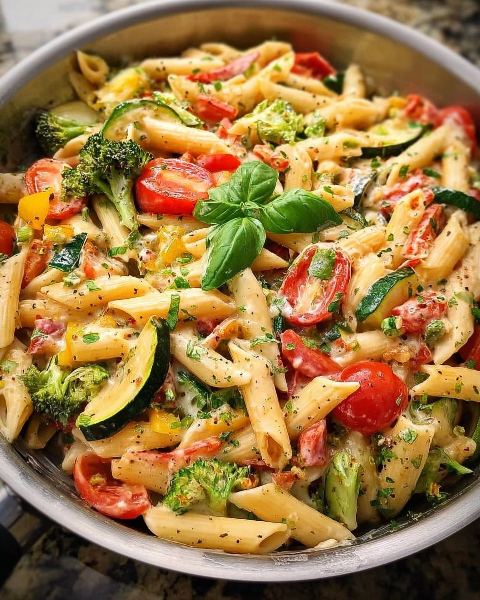 Creamy Pesto Pasta With Veggies for a Healthy Meal