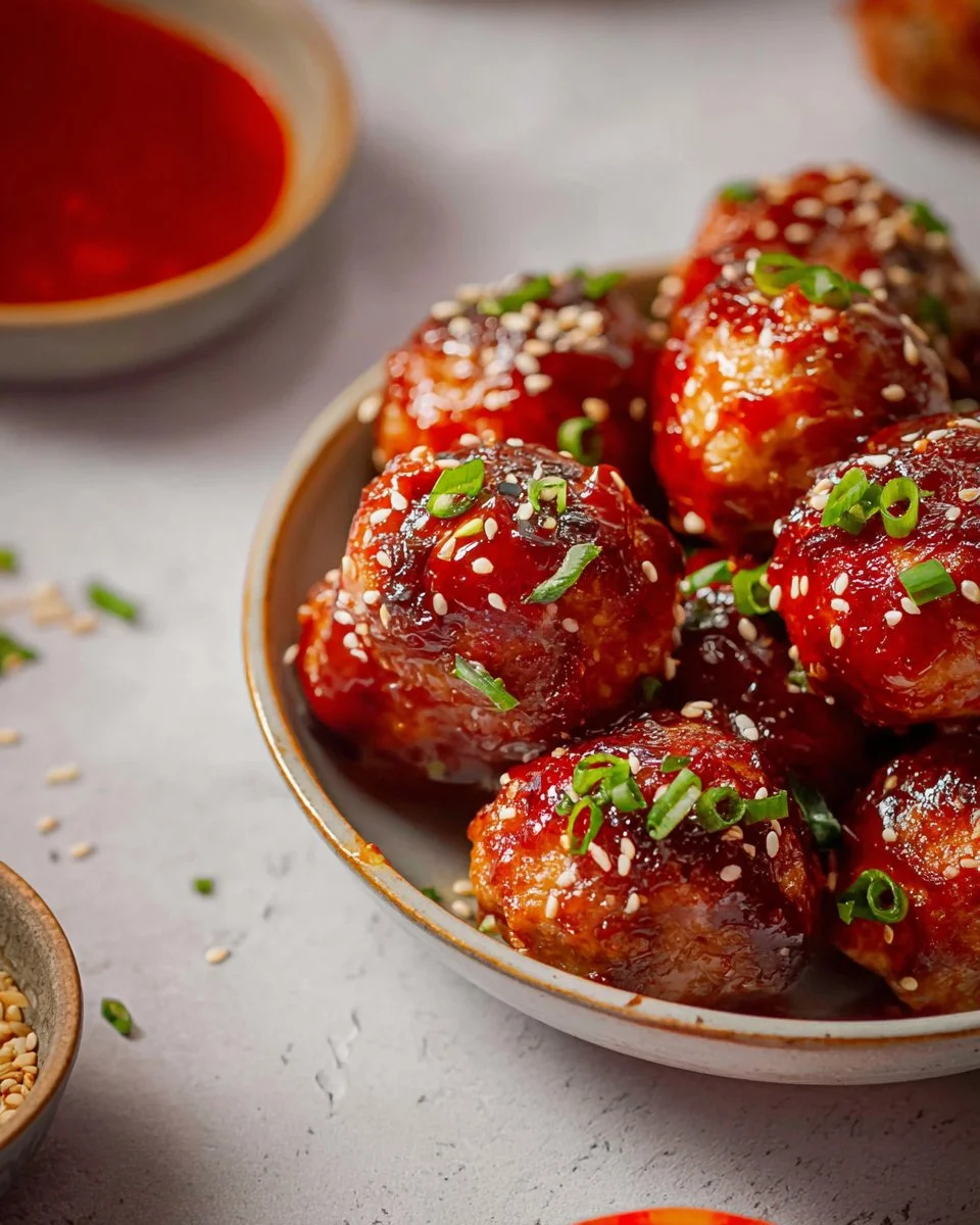 Easy Korean BBQ Meatballs