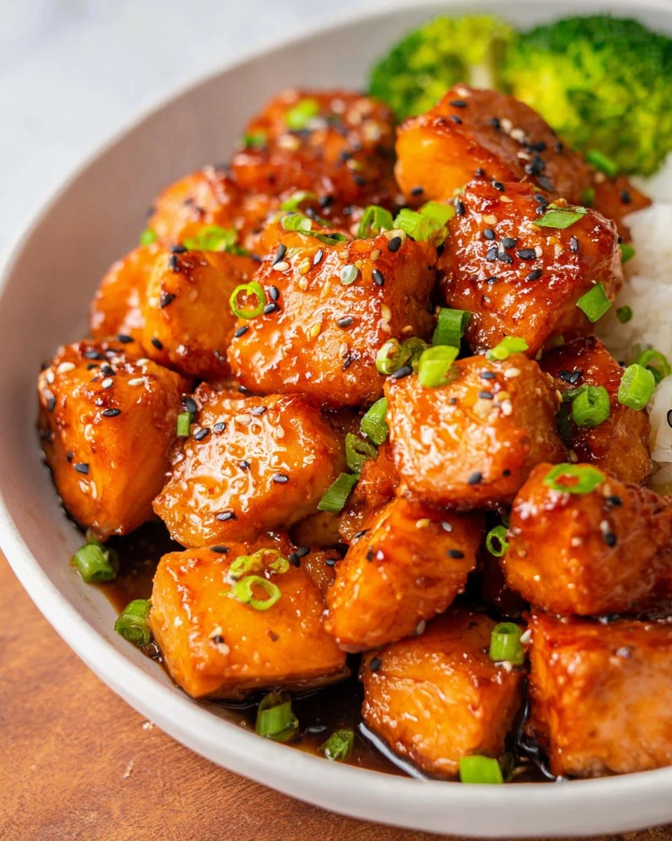 Delicious Air Fryer Honey Garlic Salmon Bites