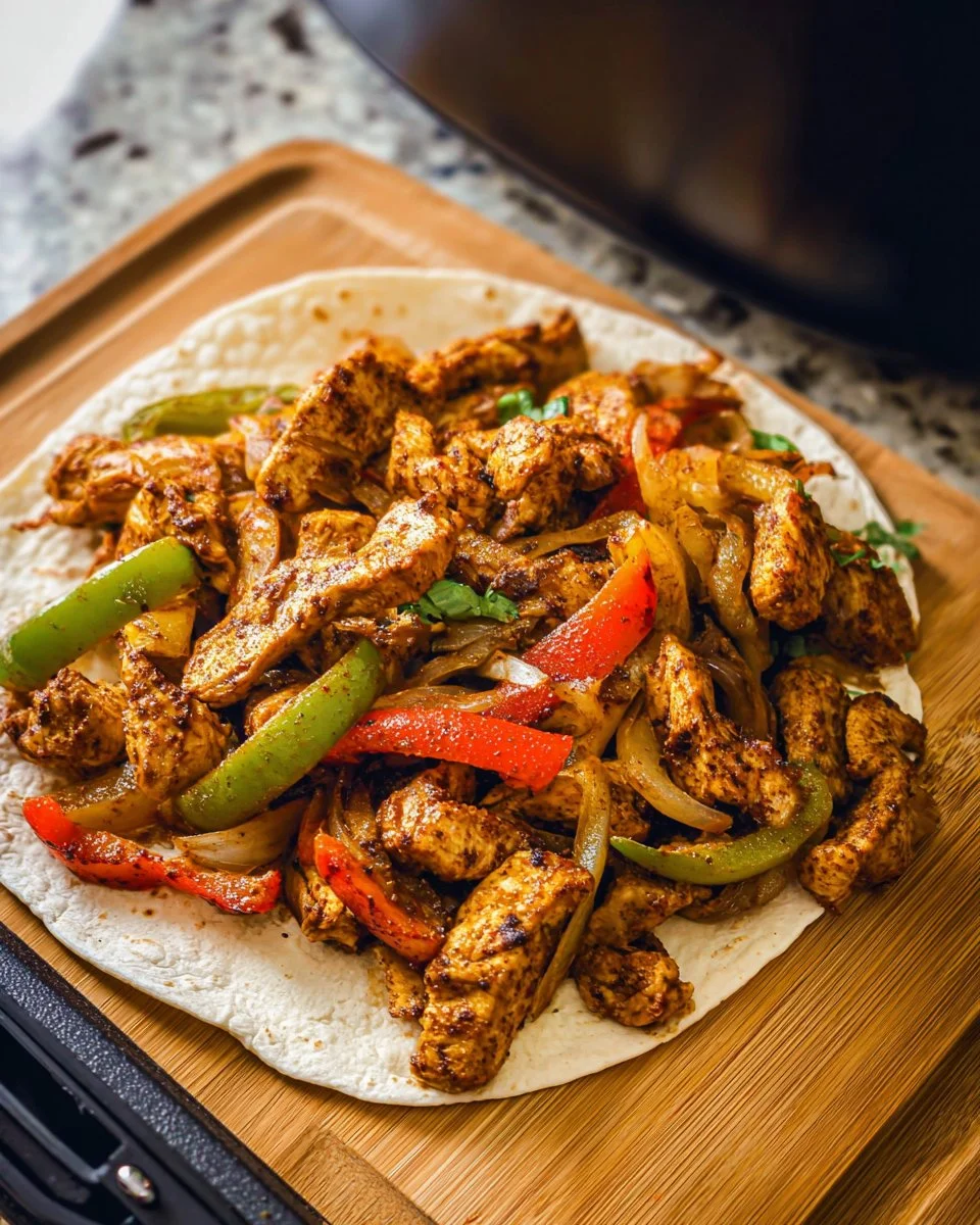 Quick Air Fryer Chicken Fajitas