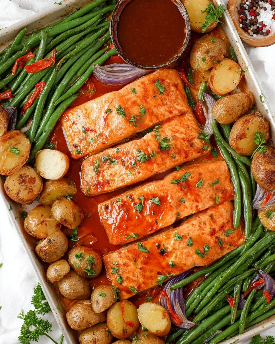 Maple Glazed Sheet Pan Salmon
