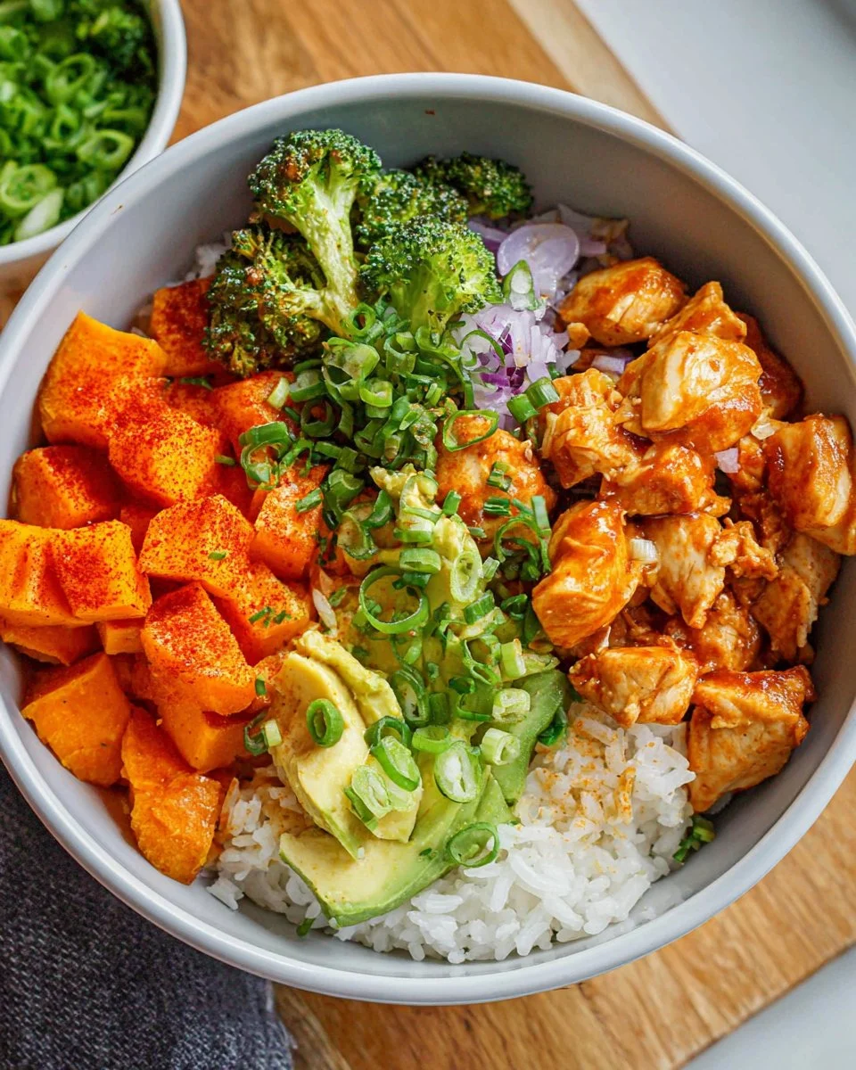 Chicken Sweet Potato Rice Bowl