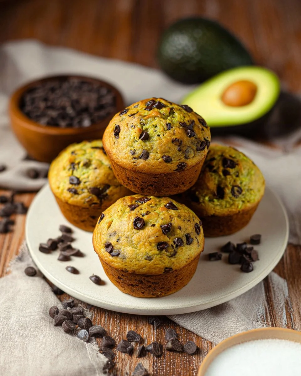 Chocolate Chip Avocado Muffins