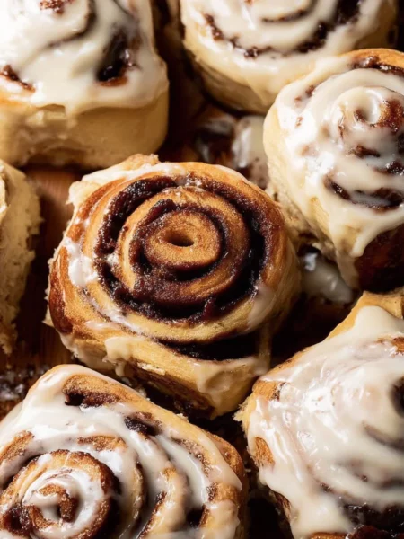 Brown Butter Iced Mocha Cinnamon Rolls with creamy icing and a coffee drizzle