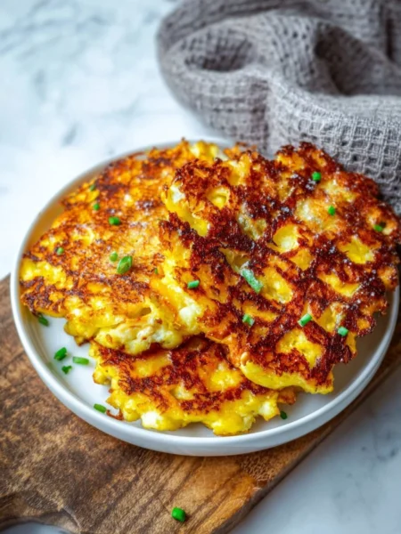 Keto cauliflower hash browns, a healthy low-carb breakfast option