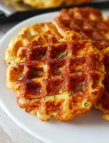 Delicious low-carb keto waffles served with fresh berries and whipped cream.