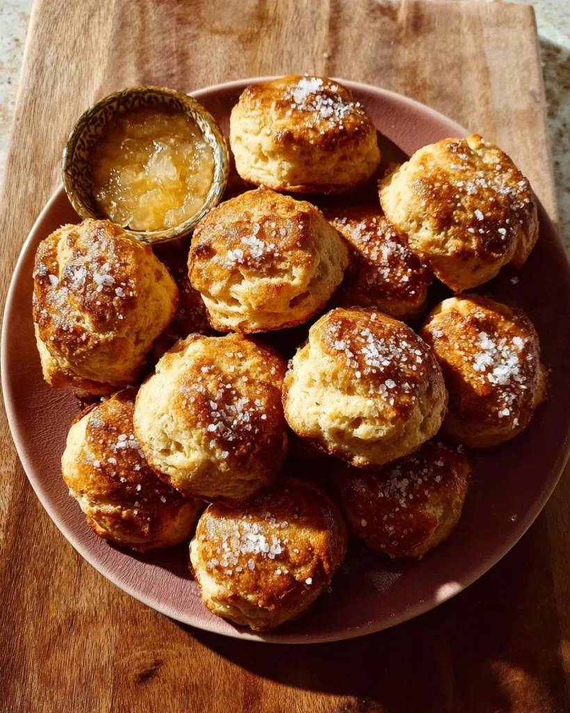 Delicious salted pretzel honey butter biscuits fresh from the oven